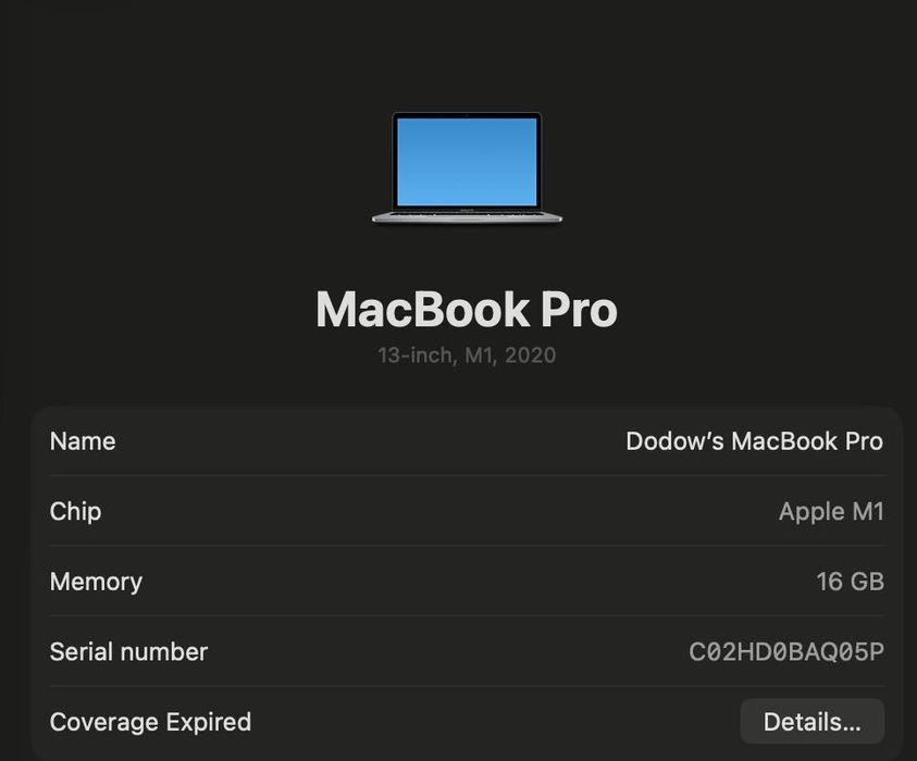 Macbook pro 13 m1