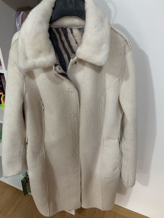 Guess palton dama, de blana, reversibil