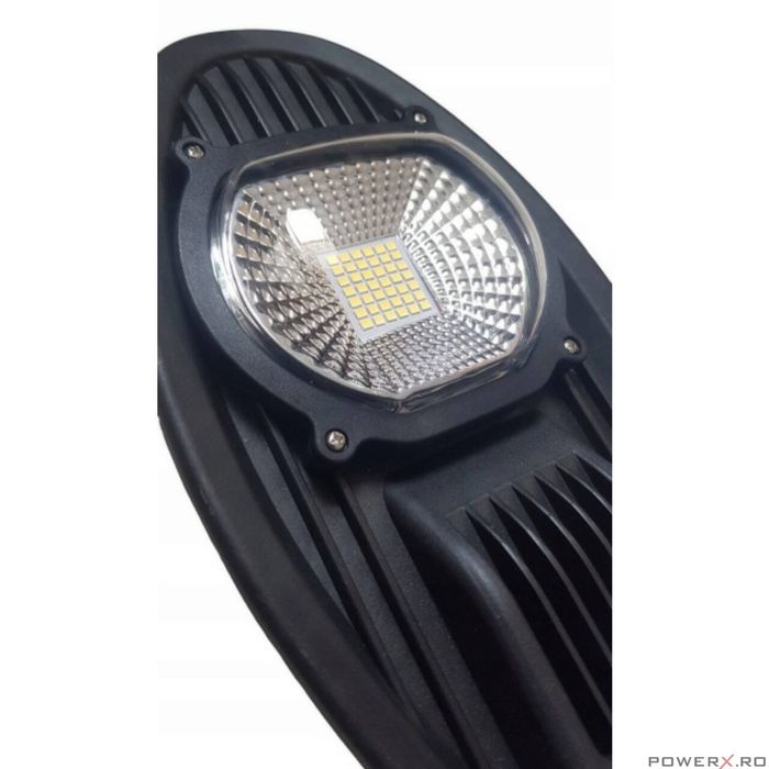 Lampa cu incarcare solara 50W tip Cobra, panou incorporat, telecomanda