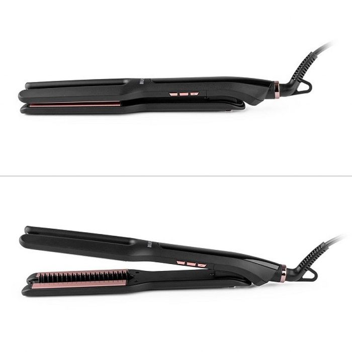 Преса за изправяне на коса с вграден насочващ гребен Muhler MHS-777