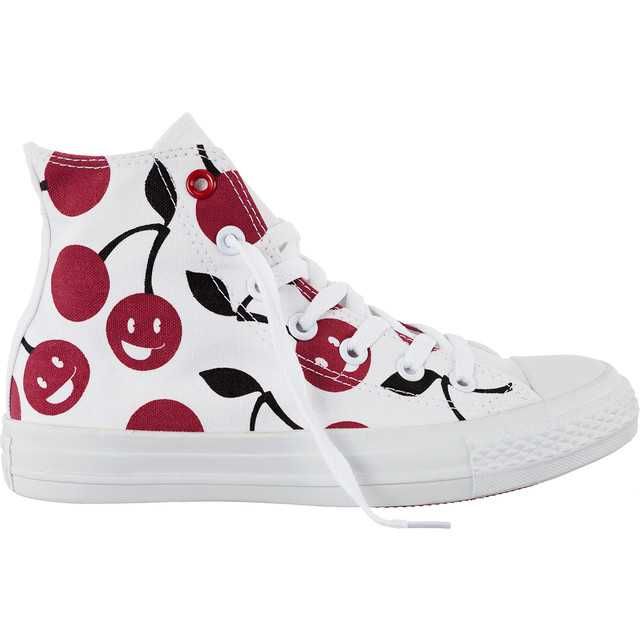 %ПРОМО% CONVERSE № 36/37 – Дамски кецове "CHERRY PRINT HI TOPS" нови