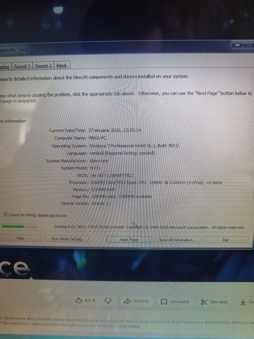 Laptop Alienware M17 x