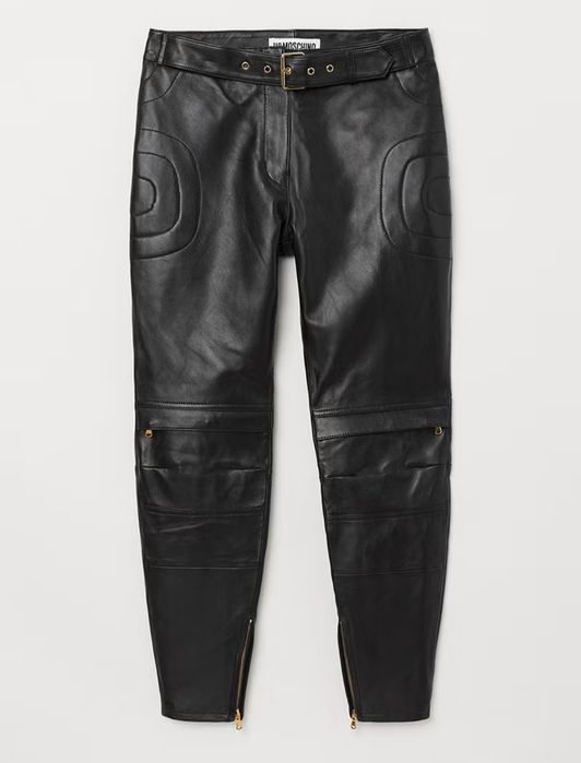 MOSCHINO&HM оригинален НОВ дамски панталон,естествена агнешка напа