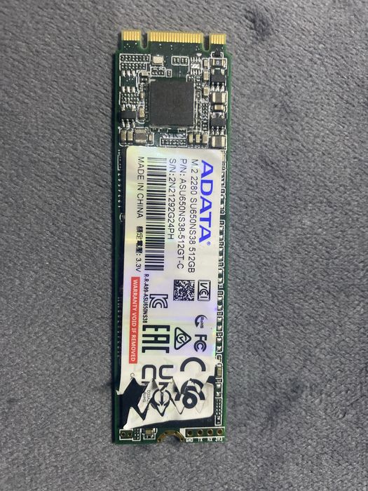 Ssd adata M.2 2280 SATA 512Gb