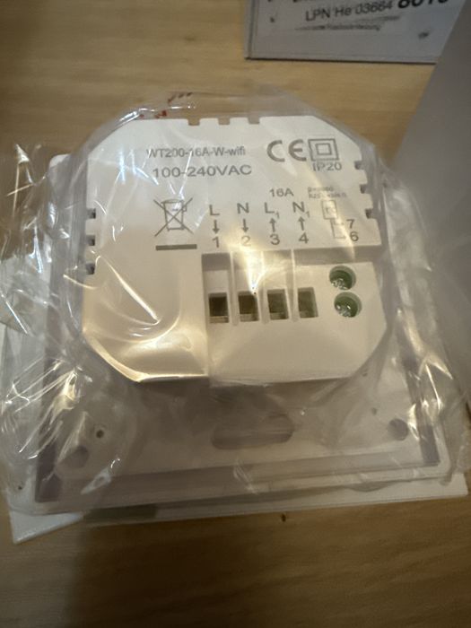 Termostat inteligent WiFi Miucda încălzire electrică pardoseală,programabil,compatibil Alexa Google Home,telecomandă aplicația Miucda/ Smart Life