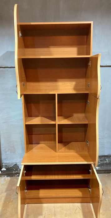 2 buc Corp de Biblioteca modulara cu raft si sertar; Dulap cu polite