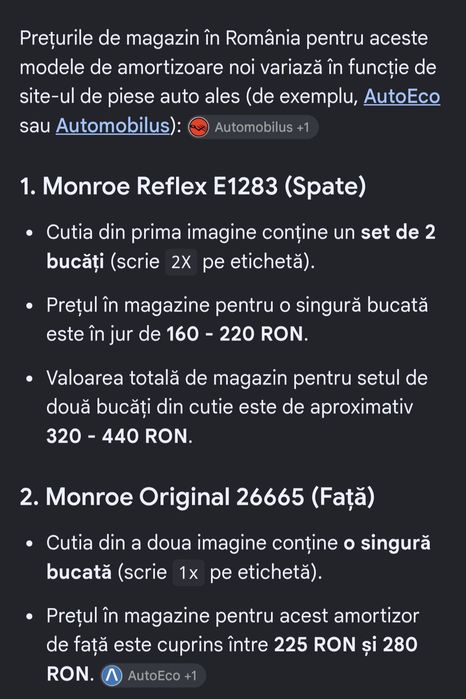 Vand Amortizoare noi pentru   Audi  si Seat