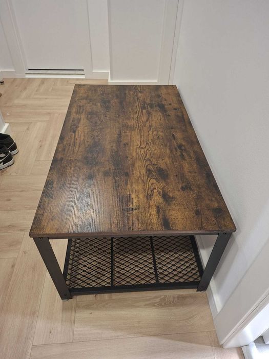 Masuta de cafea stil industrial Vasagle Maro rustic-Negru – Stare impecabila