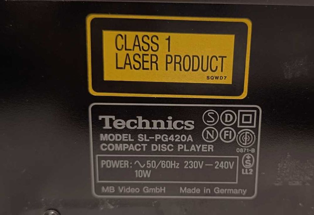 CD Player Technics SL-PG420A