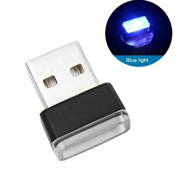Mini stick USB cu lumină LED  ambientală. Laptop, PC, Masina.