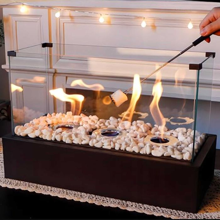 Преносима Биокамина 45х30х21 Бездимна, стомана на биоетанол био Камина