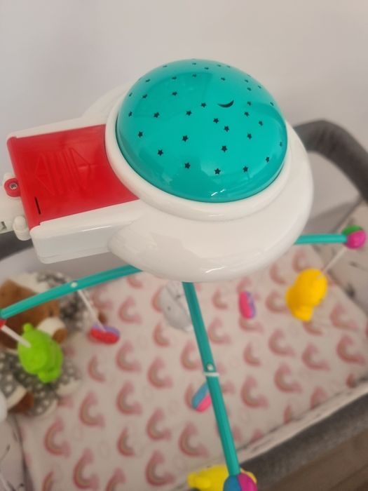 Patut co-sleeper, Lionelo, Aurora, 3 in 1 si carusel musical