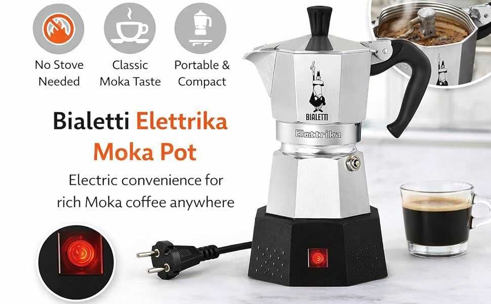 Электрическая гейзерная кофеварка Bialetti Elettrika! Новая в коробке!