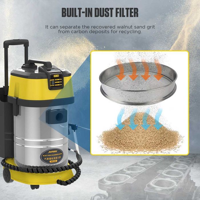 AUTOOL HTS518 Машина за почистване на нагар, клапани с орехови черупки