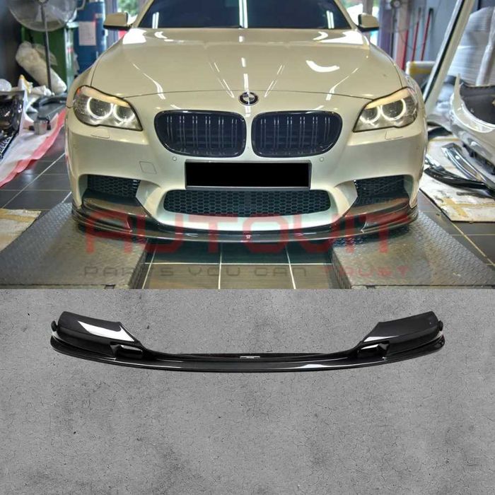 Преден лип спойлер за BMW F10 / F11 за M5 броня (11-17) - черен гланц, тунинг м5