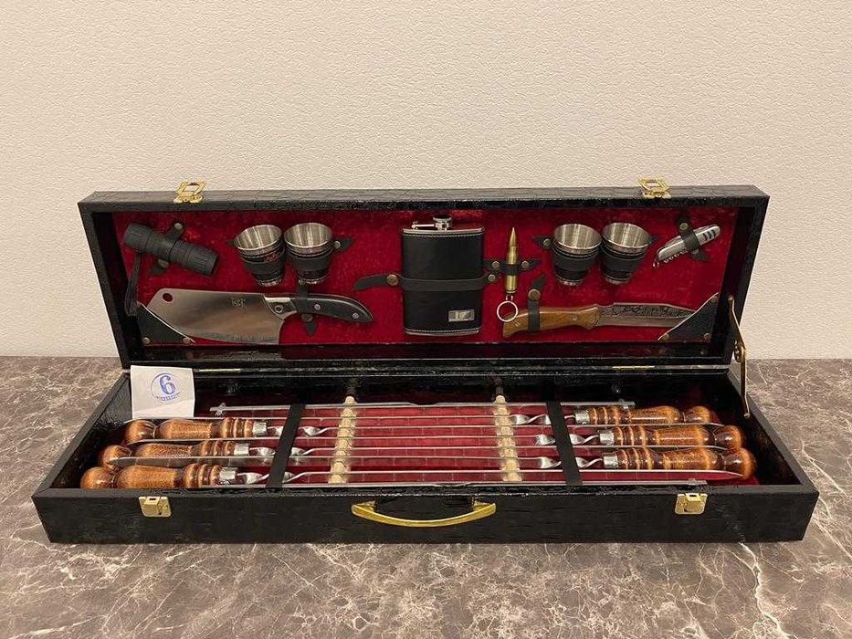 Шашлычный набор подарочный в кейсе