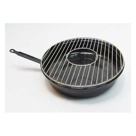 Oală grill cu capac pentru mici, carne, legume, etc. la aragaz