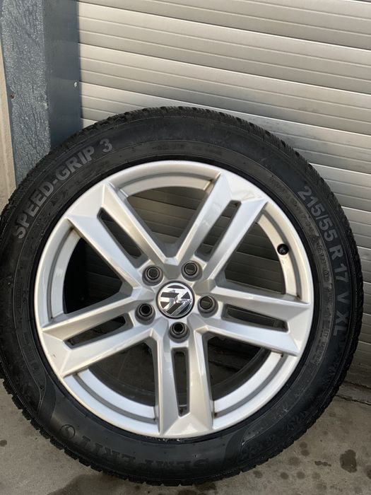 Jante vw 17  B7,B8 cu anvelope iarna 215/55/17