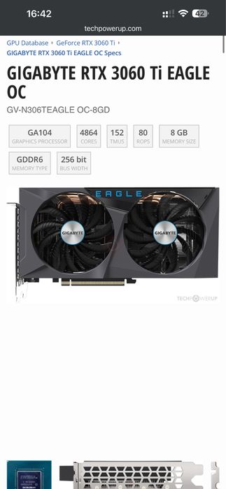 Gigabyte RTX 3060 Ti EAGLE OC NOU+Ventus