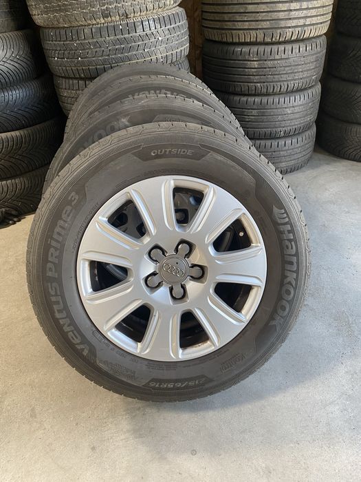 Jante aliaj AUDI R16 5x112 cu anvelope vara 215 65 16