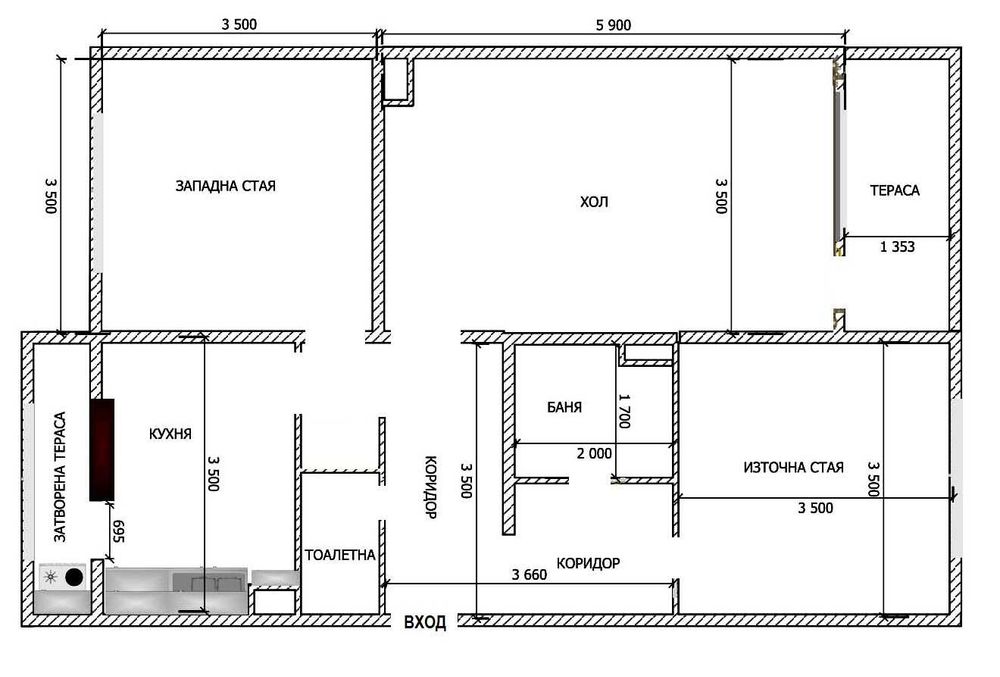 Продава се Тристаен апартамент в Монтана, Младост 2 - 78 кв.м за 975 €/кв.м - Снимка #16