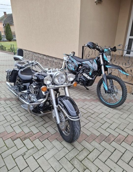 Vând moto cross enduro si chopper