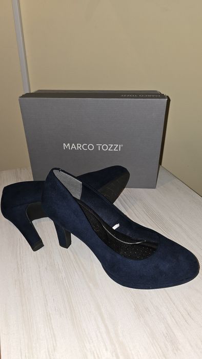 Нови! Дамски обувки от ест.велур Marco Tozzi