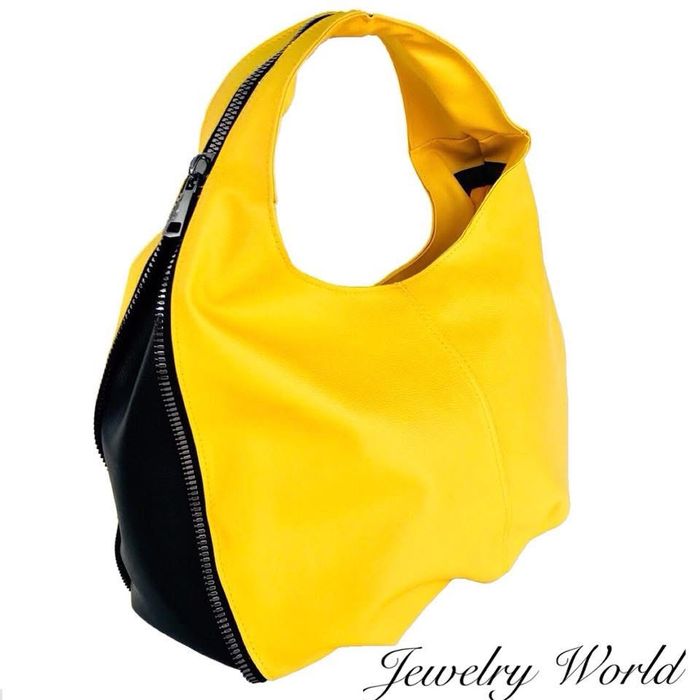 Дамска чанта, жълто и черно