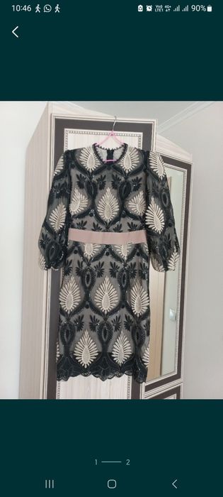 Платье чёрное с кружевом