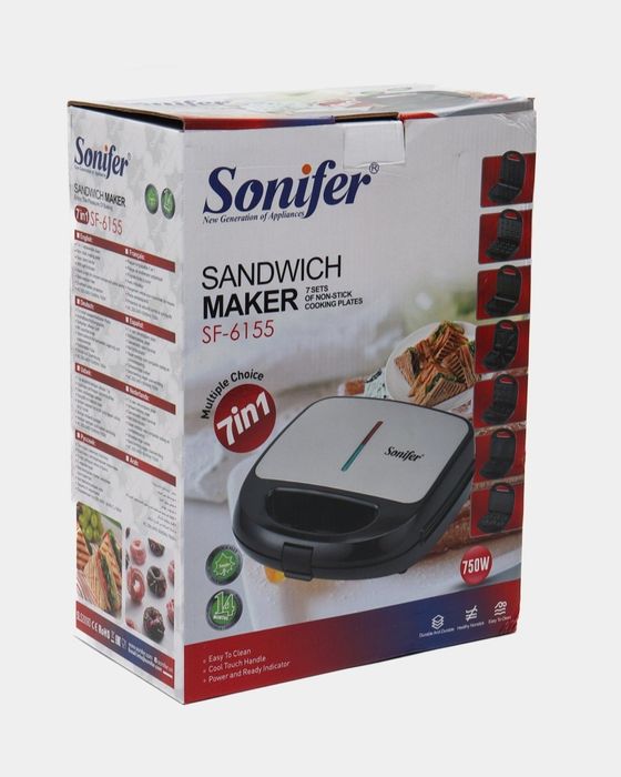 Sonifer 7в1 Тостер Вафельницa Сендвичница Орешница toster sf-6155