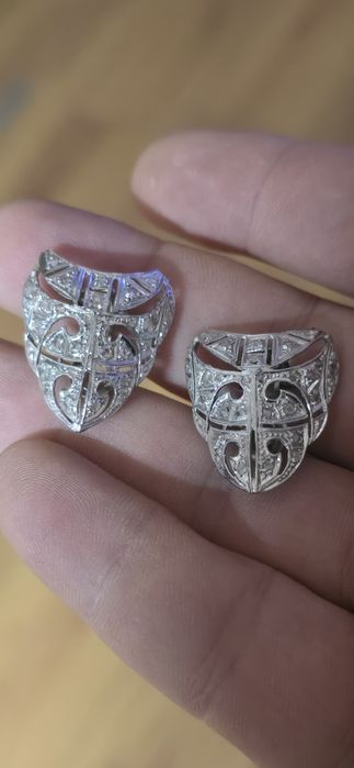 Cercei Art Deco Platină si diamante