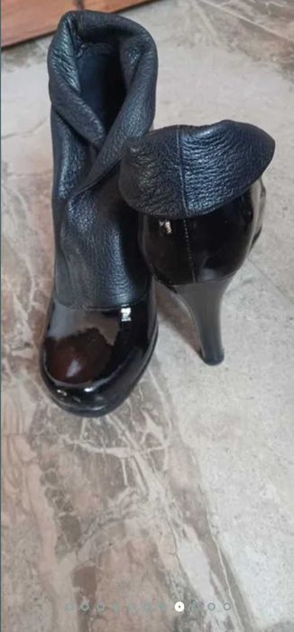 Черни боти- естествена кожа