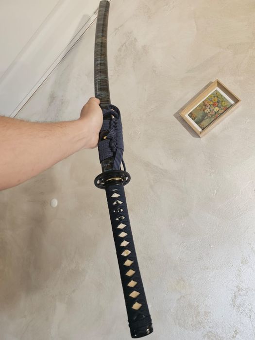 Katana  lucrată manual din oțel T10 călit cu lut
