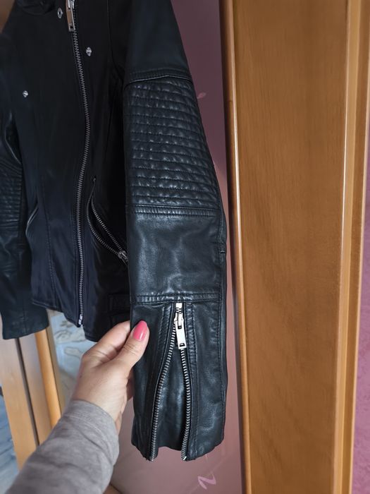 Jacheta piele Reiss Tallis Leather Biker