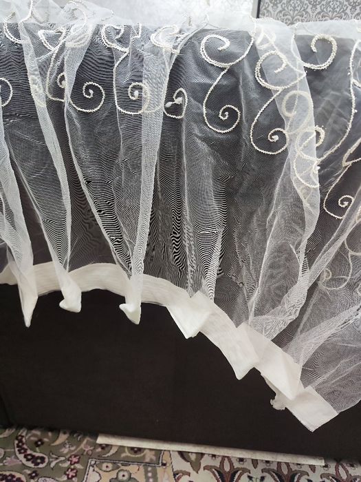 Перде  белые  шторы