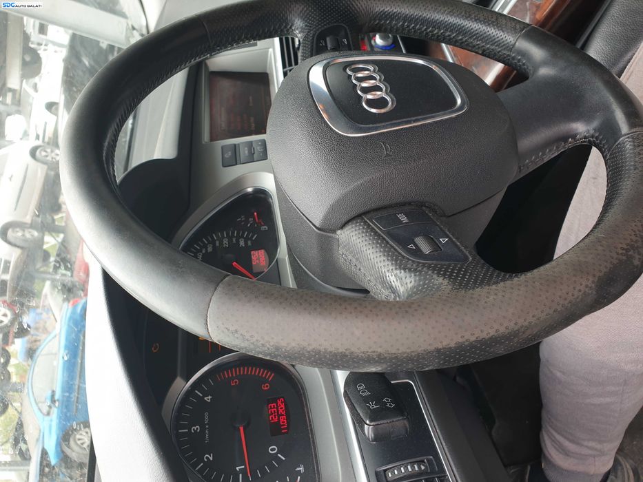 Volan Piele 3 Spite cu Comenzi FARA Airbag cu Uzura Audi A6 C6 NFL Non Facelift 2004 - 2008 [K8533]