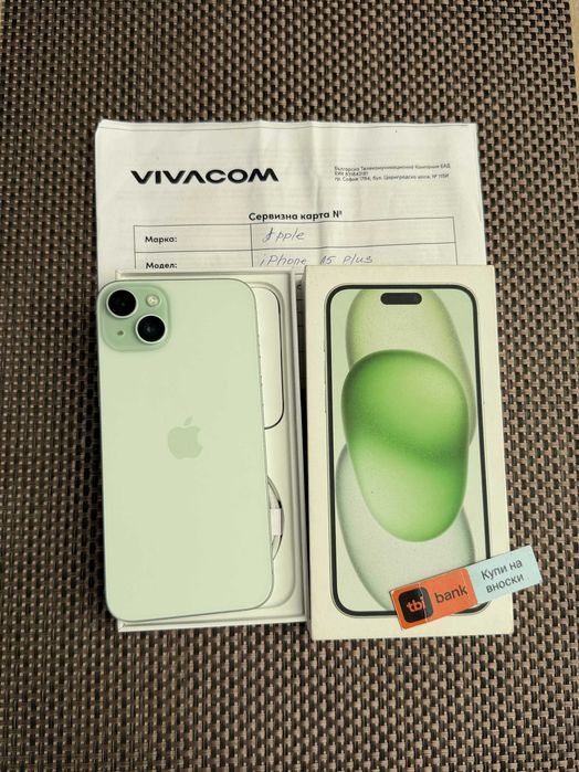ГАРАНЦИЯ! iPhone 15 PLUS + лизинг от 15€/мес Green  128gb