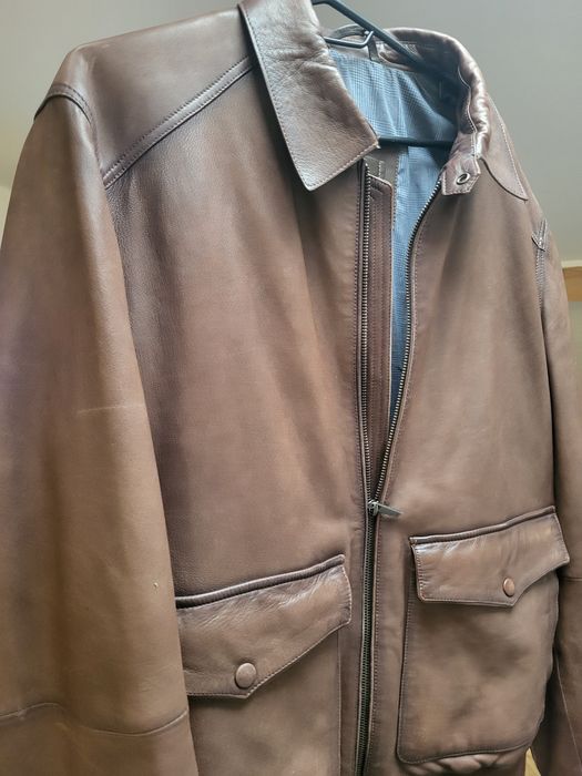 Massimo Dutti XL кожено яке мъжко