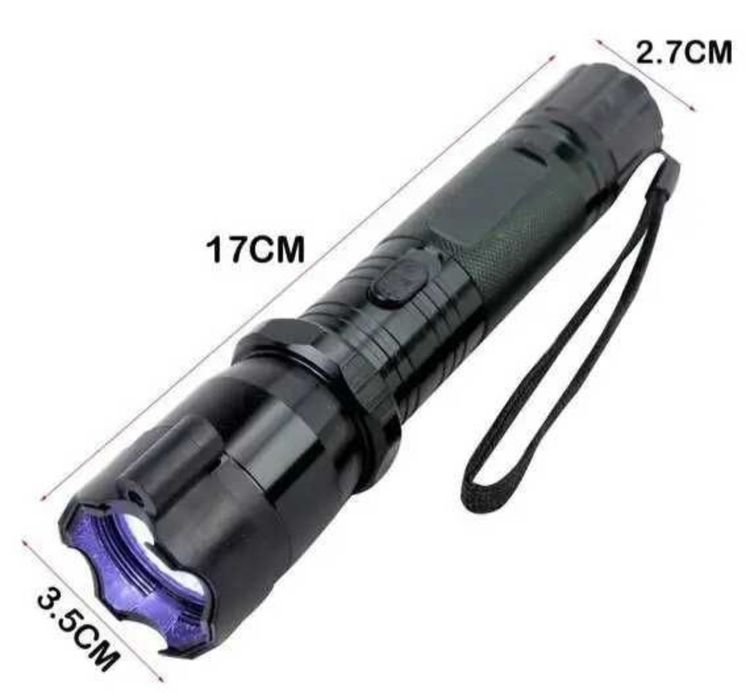 Lanterna 3 in 1 cu laser ,electrosoc,acumulator carcasa din aluminiu