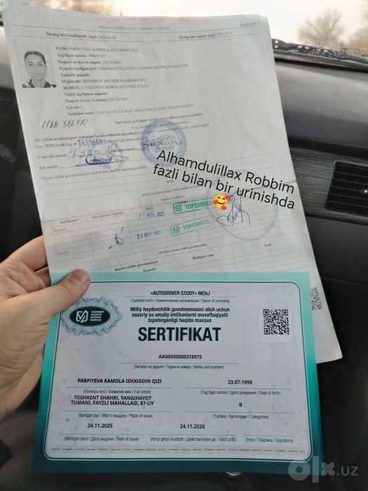 Yashnobod avtomaktab avtoshkola prava