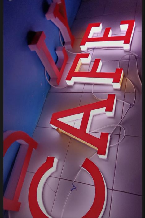 Буквы банера рекламма