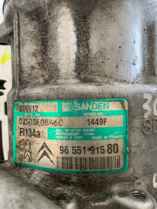 Compresor Ac Peugeot 206 Hatchback 2A/C 1998 - >, Peugeot 307 3A/C 20