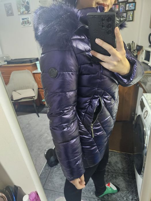 Зимно дълго яке в Лилаво