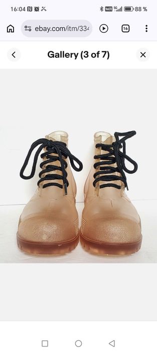 Cizme botine ploaie transparente 40