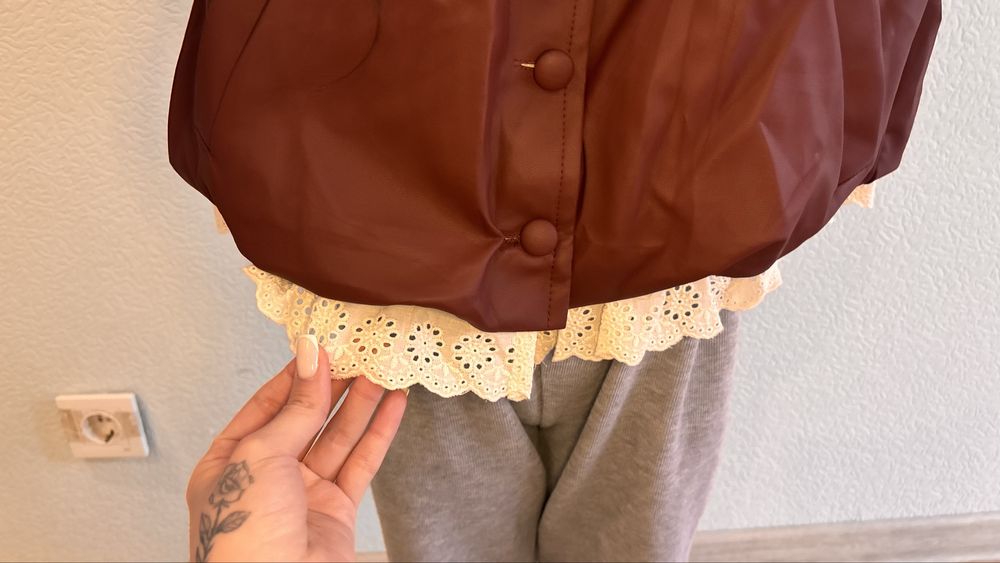 Десткая кожанка с подкладом