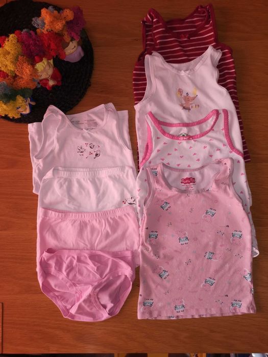 Блузи ,потници и бельо,зимно яке,Коледа,дънки, р-р 110-116, 5-6 години