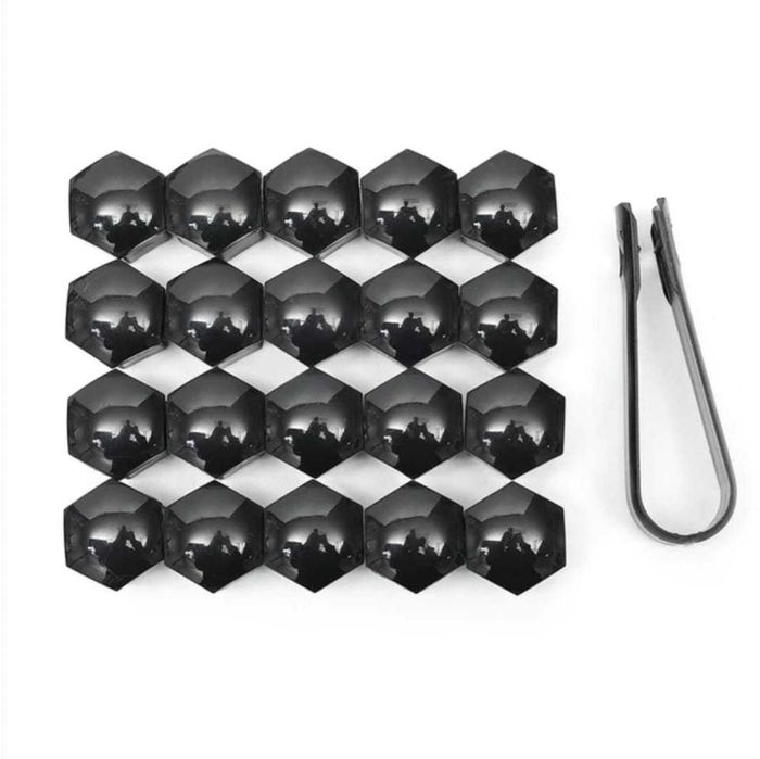 Set 20 capace ptr prezoane 19/19/21 mm negre, cromate, rosii, albastre