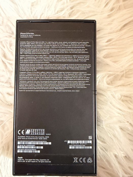 IPhone 13 Pro Max 128GB Graphite | Liber de rețea | Cutie+cablu
