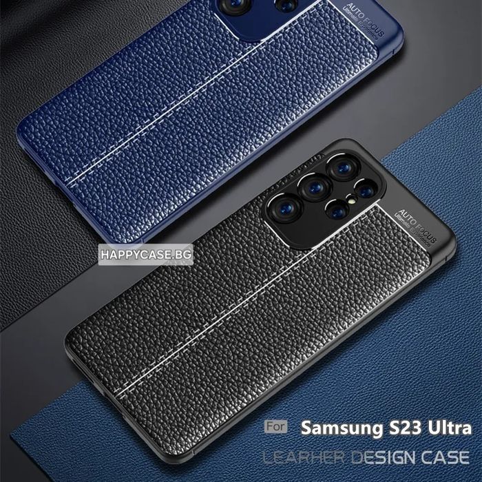 AUTOFOCUS кейс гръб кожена шарка за Samsung Galaxy S25 S24 S23 / Ultra / FE