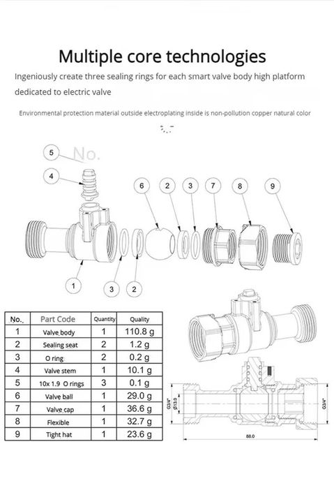 Еwelink интелигентен wifi вентил - DN20 | DN25